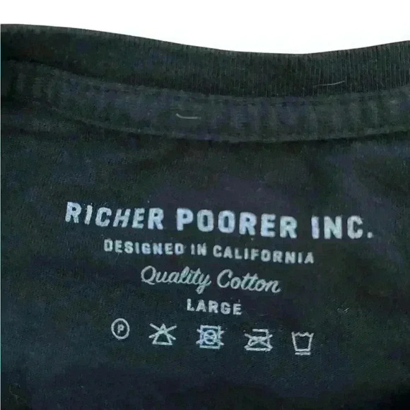 Richer Poorer Women’s Large Short Sleeve Pocket Tee Black - Picture 2 of 7